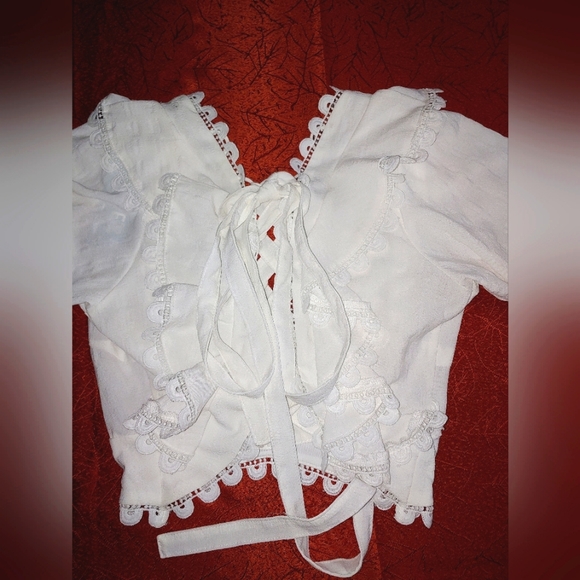 Hopes Tops - Hopes lace up blouse.  Size S